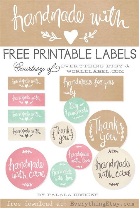 Diy And Freebies Free Downloadable Labels For Your Handmade With Pr