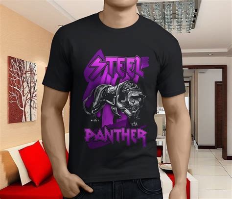 New Popular Steel Panther Metal Rock Band Mens Black T Shirt Size S