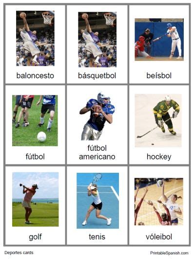 10 deportes extremos que tienes que conocer. 22 different sports in Spanish! Deportes cards from ...