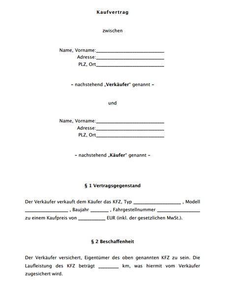 Kaufvertrag wohnmobil als muster zum download. kfz kaufvertrag mobile word - Kebut | Free books, Books, Free