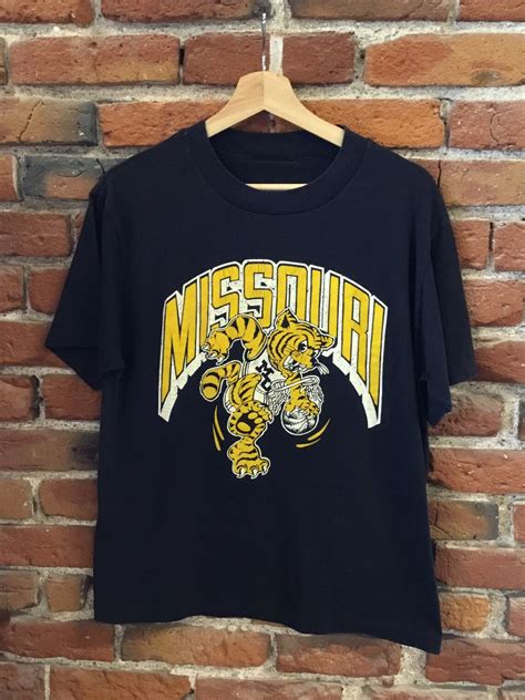 Vintage 80s Missouri Tigers Basketball T Shirt Etsy