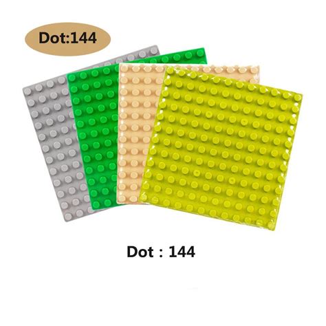 building blocks baseplate 19x19cm diy big size base plate 144 dots square parts compatible with