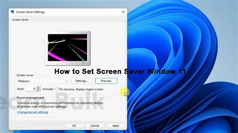 How To Set Screen Saver Window 11 Youtube