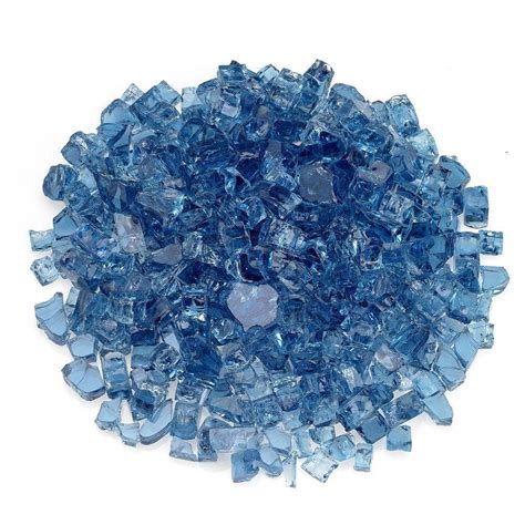 American Fire Glass 1 2 In Pacific Blue Fire Glass 10 Lbs Bag Aff Pabl12 10 The Home Depot