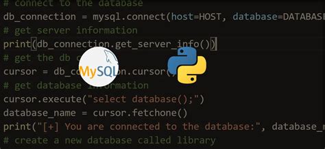 How To Use Mysql Database In Python The Python Code