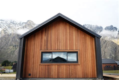 Its a cute cozy space for getting. Cedar and Black Cladding Wing Walled Gables House Exterior ...