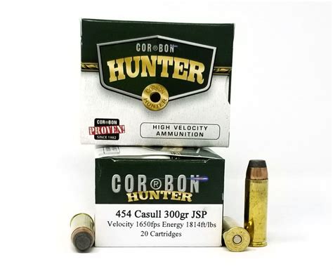 Corbon 454 Casull Ammunition Hunter Ht454300jsp 300 Grain Jacketed Soft