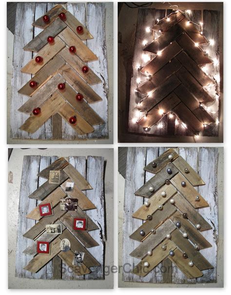 Pallet Wood Christmas Tree Diy Scavenger Chic Pallet Wood Christmas