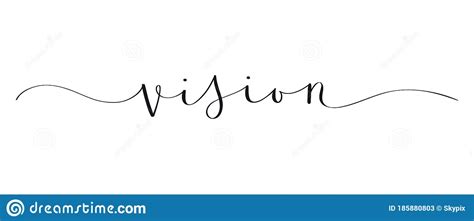 Vision Black Brush Calligraphy Banner Stock Vector Illustration Of