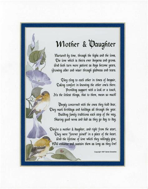 Mother And Daughter Mother Poem Poems For Mothers Mom