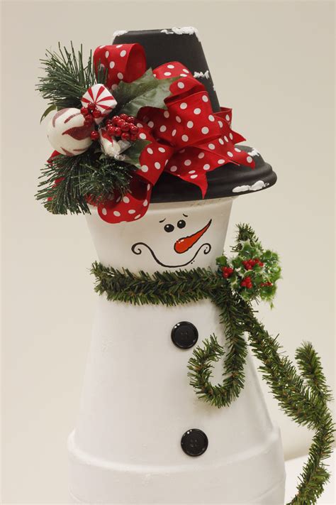 Clay Pot Snowman Heavygood For The Porch Or Under The Tree Make 2
