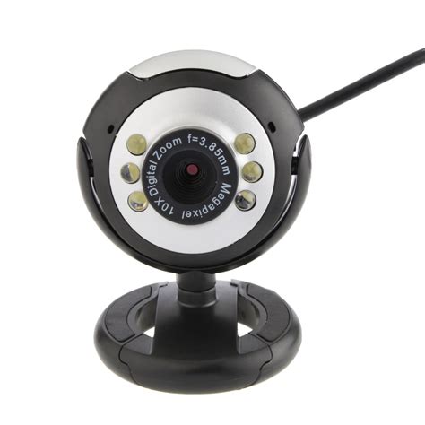 Opolski Usb Webcam Hd 120mp 6 Led Night Light Web Camera Built In Mic