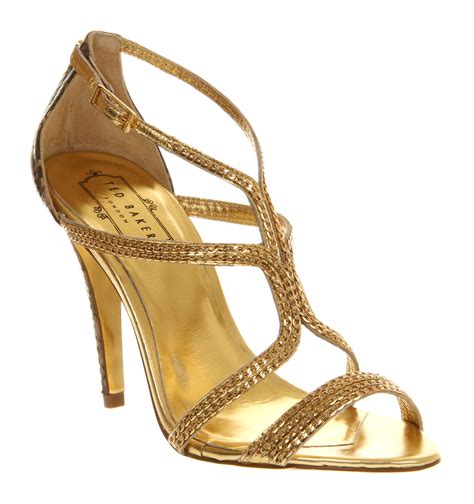 Women's heeled sandals 2 inches 2.8 inches strappy open toe stiletto high heels mid heels ankle strap fashion bridal party wedding pump shoes. Gold High Heel Sandals | CraftySandals.com