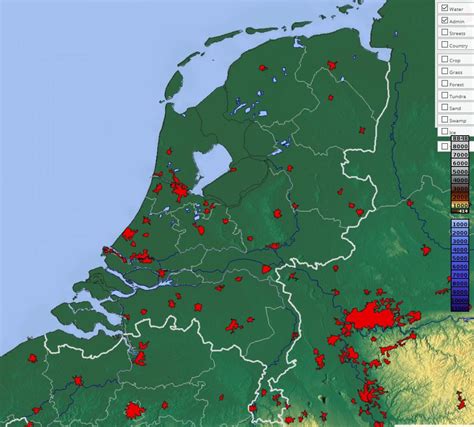 Le premier ministre des pays bas, mark rutte a présenté la démission de son gouvernement suite à un scandale. Carte des Pays-Bas - Cartes du relief, villes ...