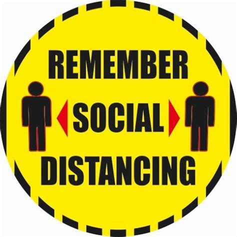 Centers for disease control and prevention has encouraged americans to practice social distancing measures. Remember Social Distancing - Floor and Window Stickers ...