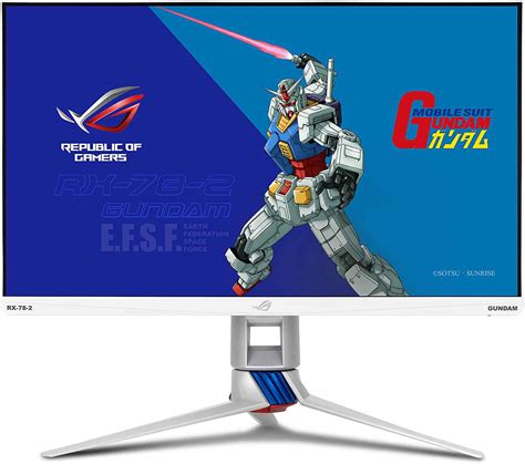 Asus Rog Strix Xg279q G Gundam Edition Monitor In White Color