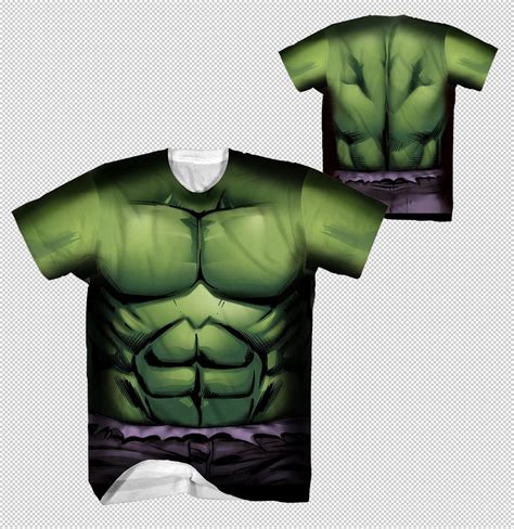 New Incredible Hulk Muscle All Over Outfit Costume Suit Marvel Comic T
