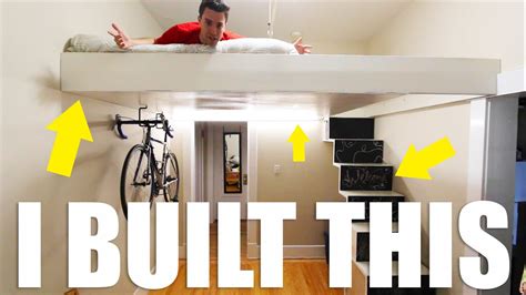Diy Loft Bed And Staircase Build With Free99 Plans Youtube