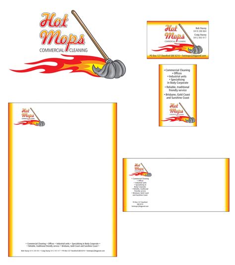A graphic representation of a company's identity. Logo, business card, letterhead and envelope for a ...