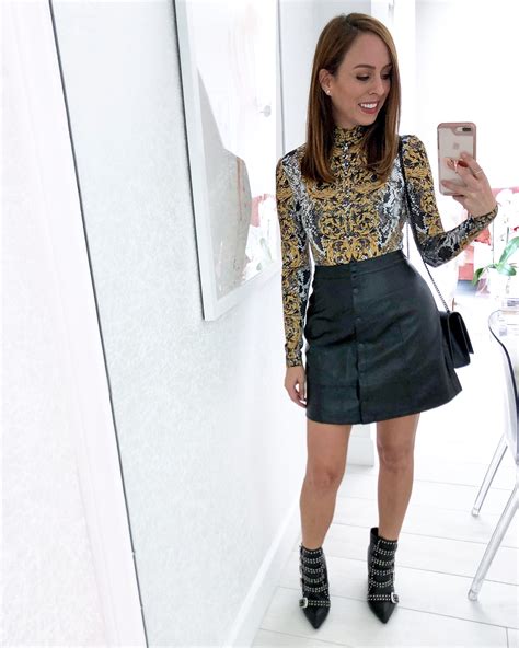 What To Wear With Black Leather Mini Skirt