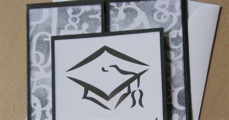 Ink Stains Stipple Brush And Stencils Graduation Card