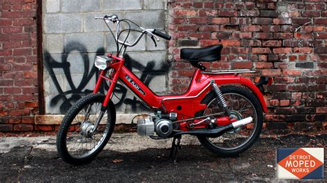 1974 Red Puch Maxi Fully Restored With 70cc Motor Sold — Detroit