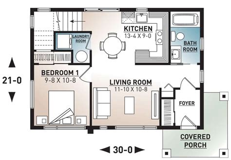 House Plan 034 01071 Modern Plan 924 Square Feet 2 Bedrooms 2