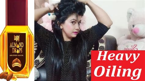 Drenched Hair In Oil Heavy Hair Oiling With Combing And Braid Ml