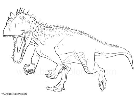 Indoraptor Coloring Pages From Jurassic World Free Printable Coloring Pages