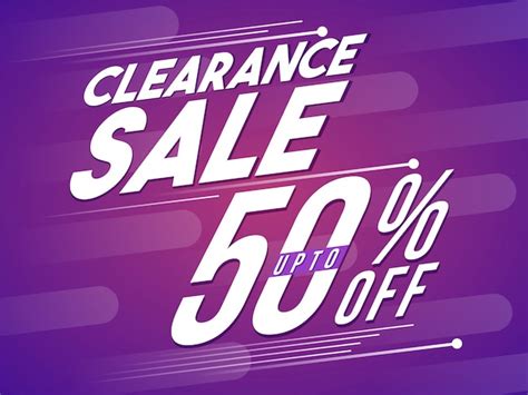 Premium Vector Clearance Sale Banner With 50 Off Offer