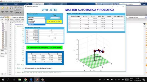 Proyecto Gui Matlab Robotica Peter Corke Toolbox Youtube