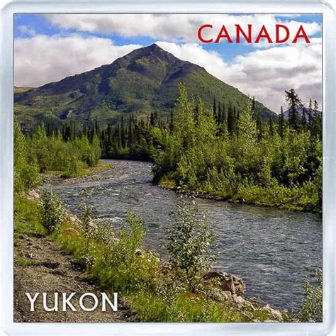 Axe throwing, beer tours, train tours, high tea, spa days, guided walks, snow shoeing, animal tracking, horse tours. Acrylic Fridge Magnet: Canada. Yukon Summer View | Views ...