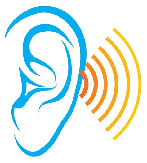 Human Hearing Test Ear And Sound Icon Stock Vector Illustration Of