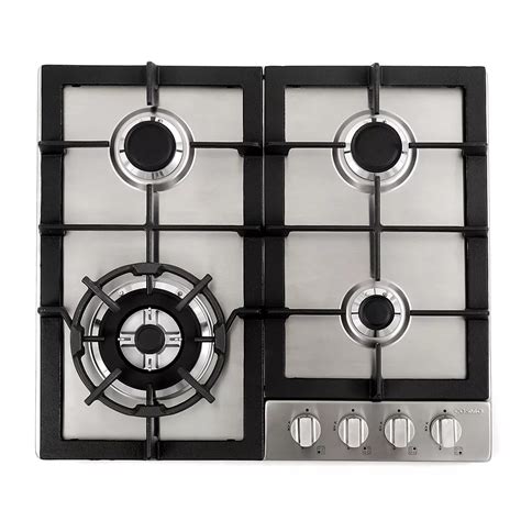 Cosmo 24 In Gas Cooktop In Stainless Steel With 4 Sealed Burners The