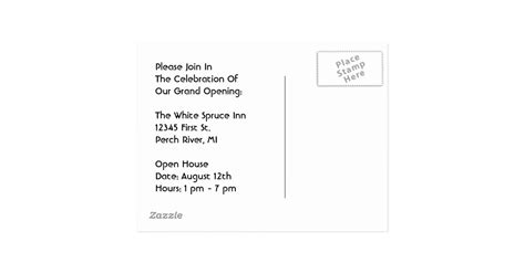 Retro Postcard Happy Lady Grand Opening Announce Zazzle