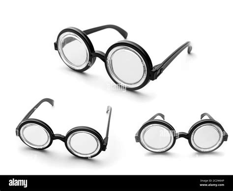 Set Of Nerd Glasses Isolated On White Background Stock Photo Alamy