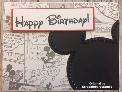 Mickey Mouse Card Birthday Card Disney Card Mickey Mouse Disney Happy