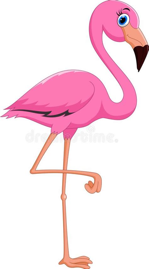 Pink Flamingo Cartoon Illustration Stock Vector Illustration Of Tail