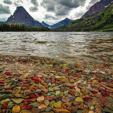 Photo By Brandon Swanson Glacier National Parks Multicolor Lake Rocks