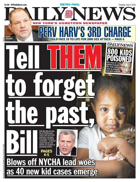 New York Daily News Front Pages Of 2018 New York New York Daily News