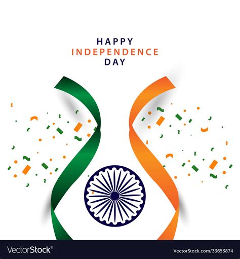 Happy India Independence Day Template Design Vector Image