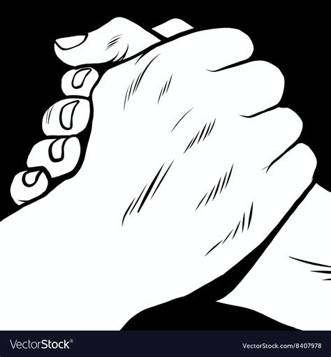 Handshake Of Solidarity Hands Royalty Free Vector Image