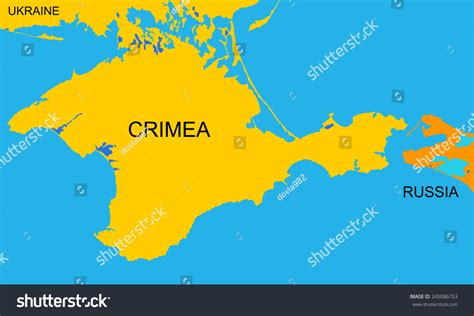 Autonomous Republic Crimea Vector Map Isolated Stock Vector Royalty