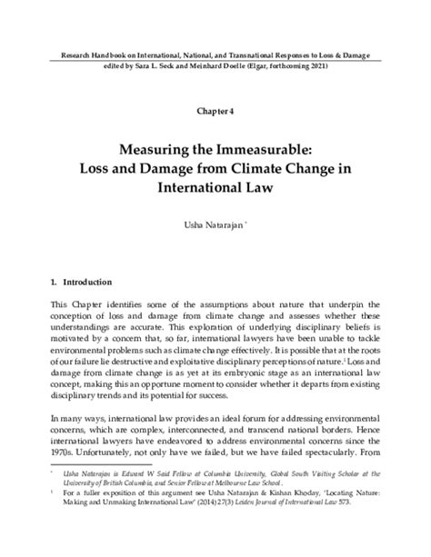 (PDF) Measuring the Immeasurable: Loss and Damage from Climate Change in International Law ...