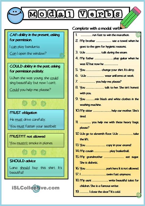 Can, can't, could, couldn't and be able to. Modal Verbs Elementary Level | Ks2 | Pinterest | English ...