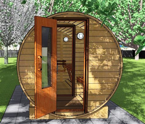12 Foot Barrel Sauna With Full Change Room