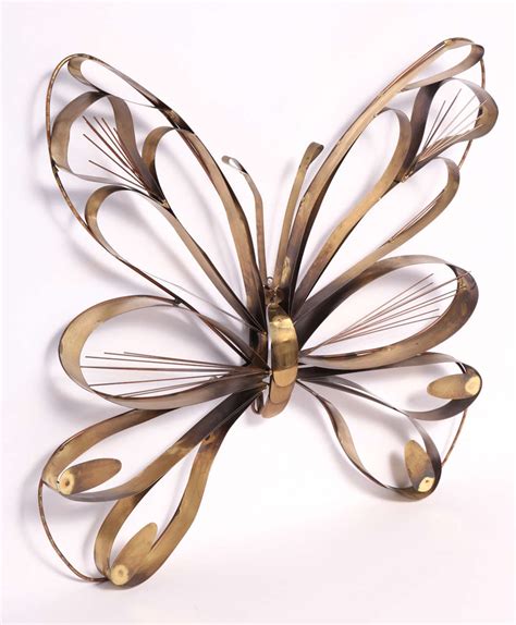 Large Brass Butterfly Wall Sculpture By C Jeré At 1stdibs