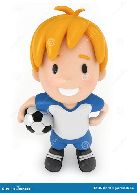Kid Holding Soccer Ball Stock Illustration Illustration Of Cheerful