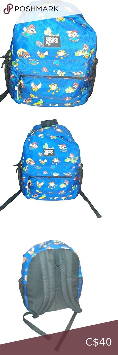 Super Mario Blue Characters Luigi Yoshi Backpack In 2022 Backpacks