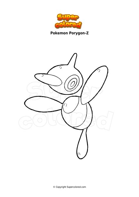Porygon Z Pokemon Coloring Page